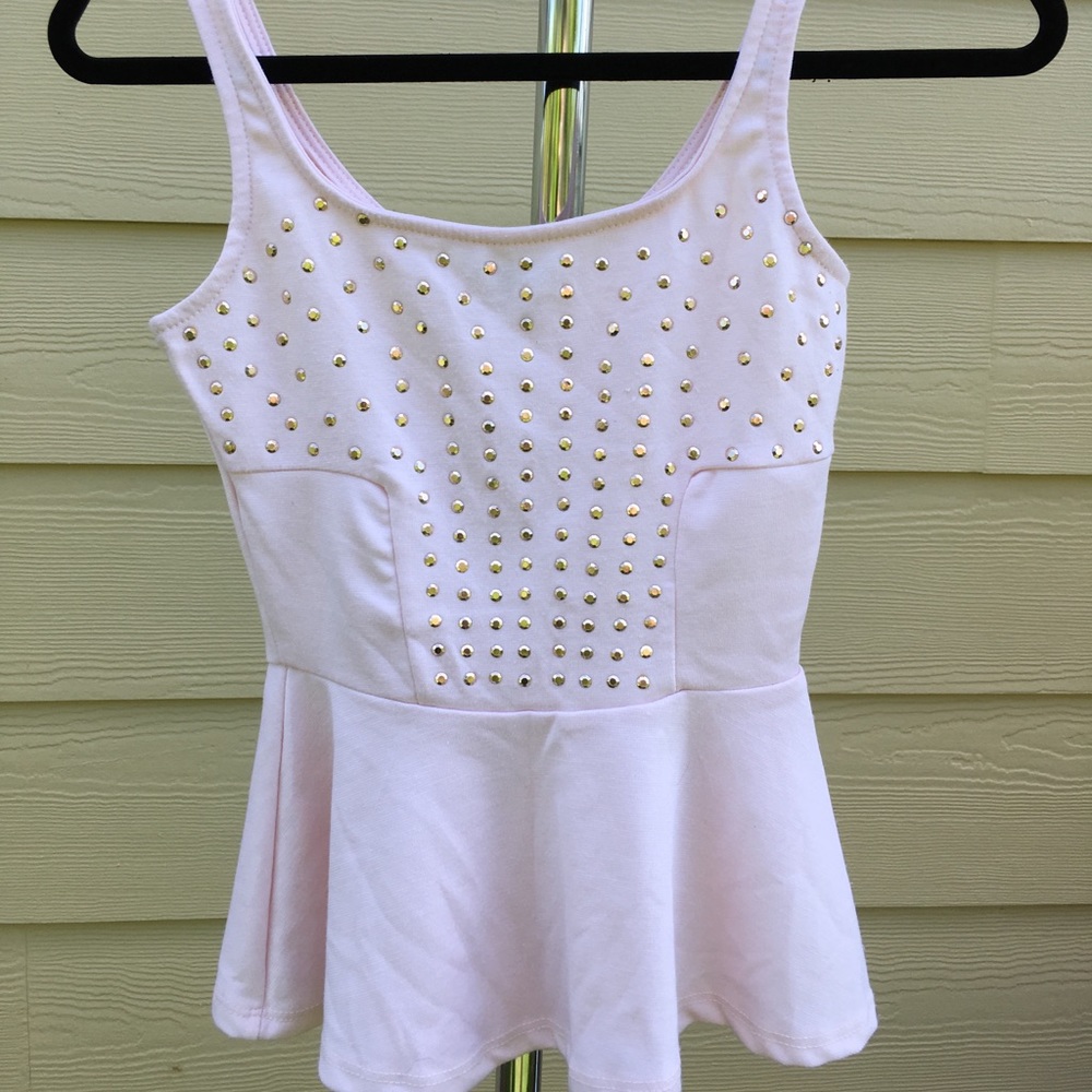 Pink Peplum Blouse